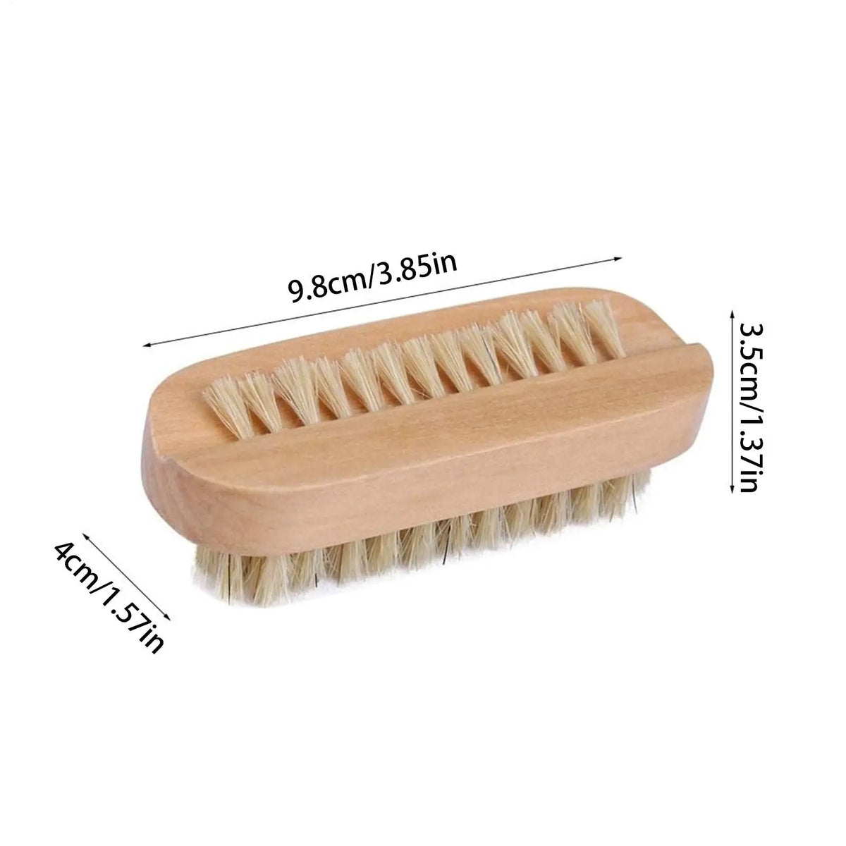 Wooden Double-Sided Nail Cleaning Brush – Soft Bristles Nail Cleaning Brush Nixie