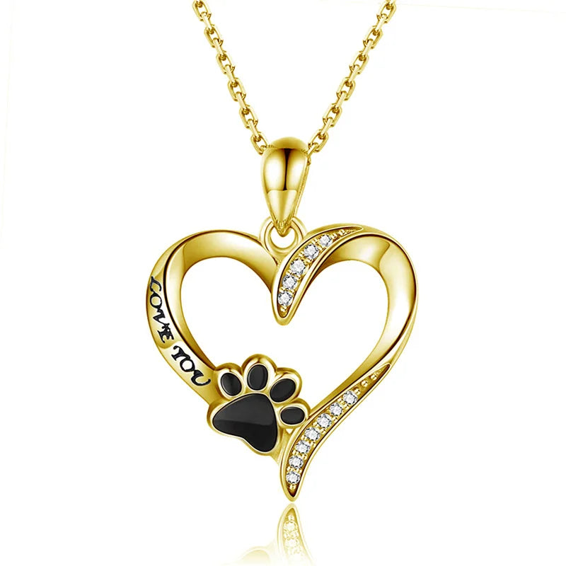 Heart Shape Glass CZ Charm Pendant Necklace – Mood Tracker Choker Charm Pendant Necklace Nixie