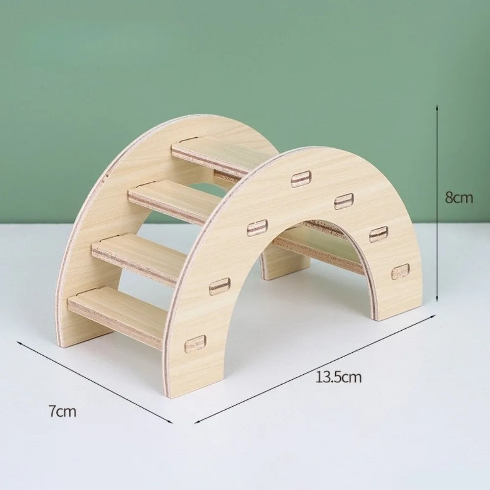 Wooden Hamster Villa Seesaw Swing Climbing Cage Toy