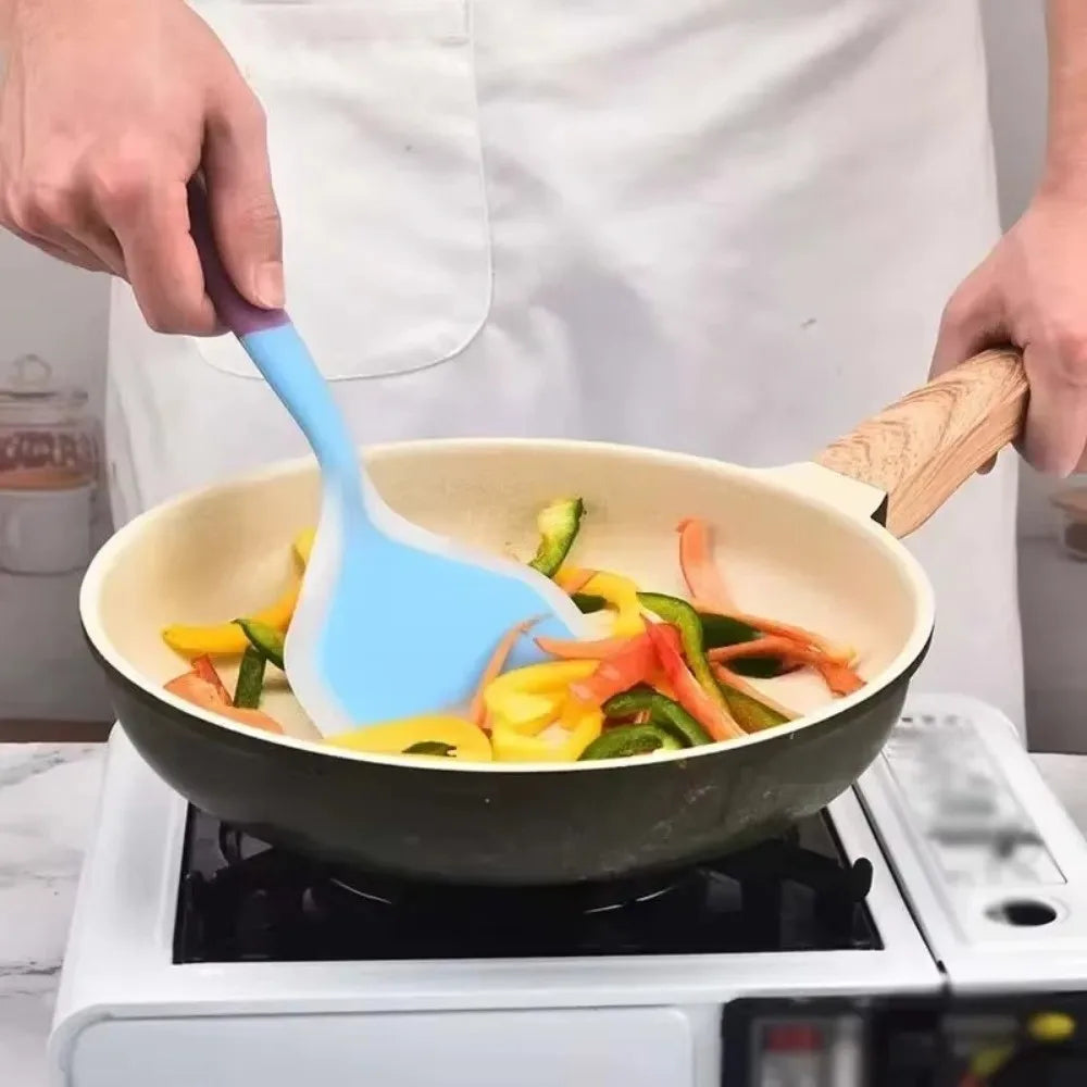 Wide Silicone Spatula – Heat-Resistant Nonstick Turner Silicone Kitchen Spatula Nixie