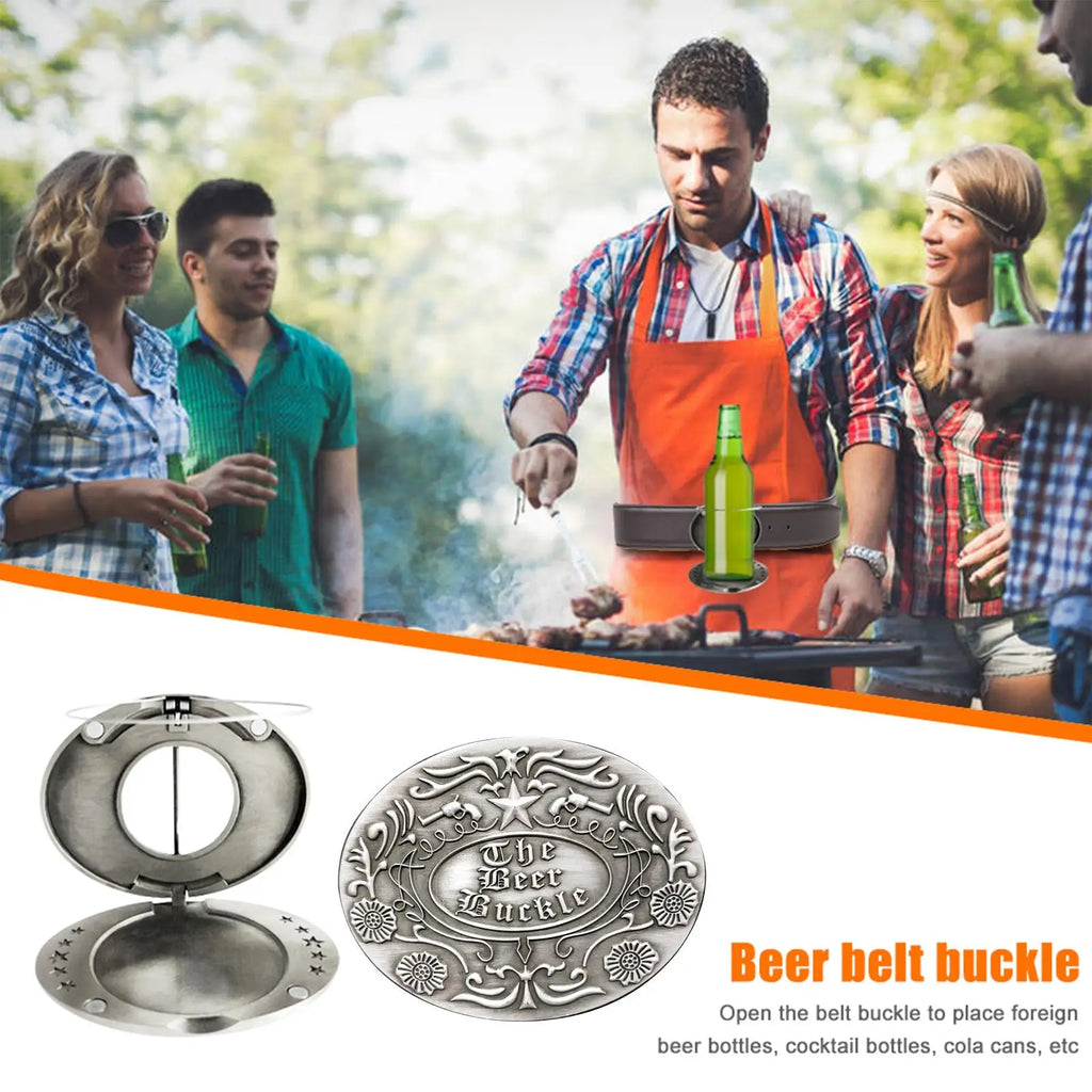 Antique Bronze Beer Bottle Belt Clip Holster | Outdoor Gift Beer Bottle Holster Nixie