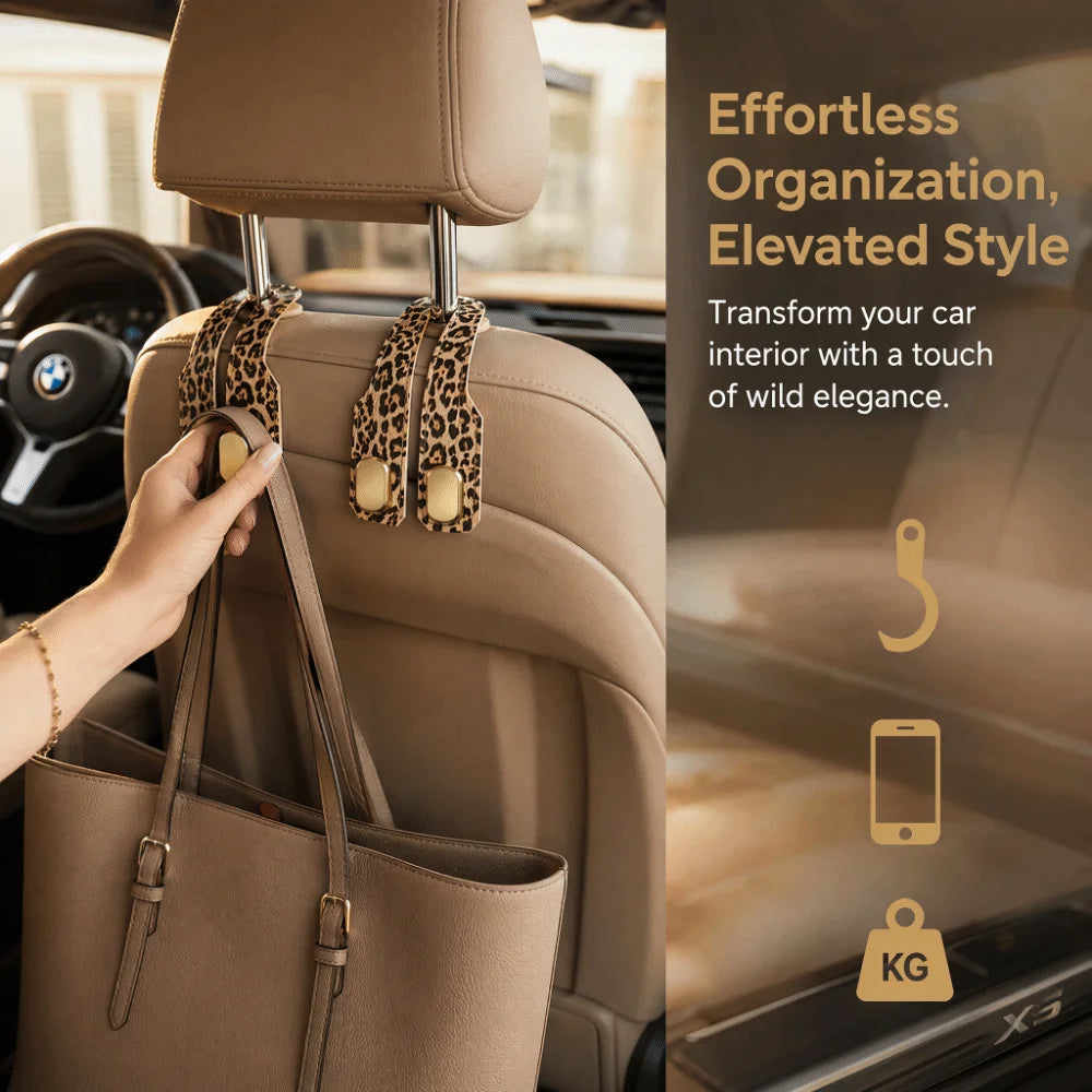 2-in-1 Car Headrest Hook | Universal Car Organizer Clips Car Headrest Hook Nixie