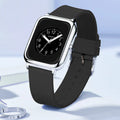 REBIRTH Retro Square Quartz Watch – Silicone Band, 3 Bar Quartz Wristwatch Nixie black