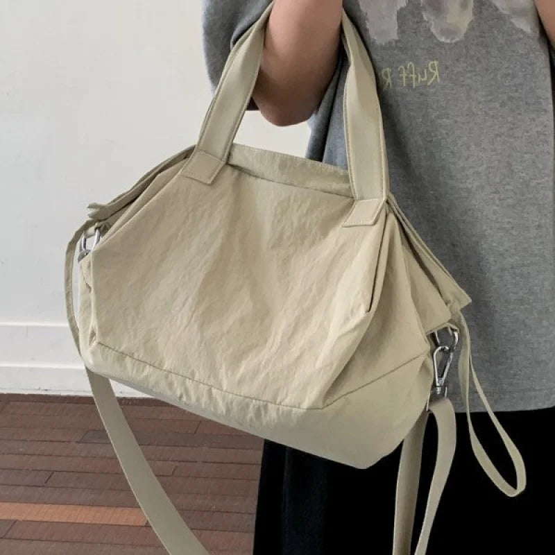 Japanese Minimalist Canvas Tote Bag – Large Crossbody Handbag Canvas Tote Bag Nixie