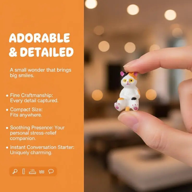 Funny Toilet Cat Resin Figurine – Cute Desktop Ornament Resin Figurine Nixie