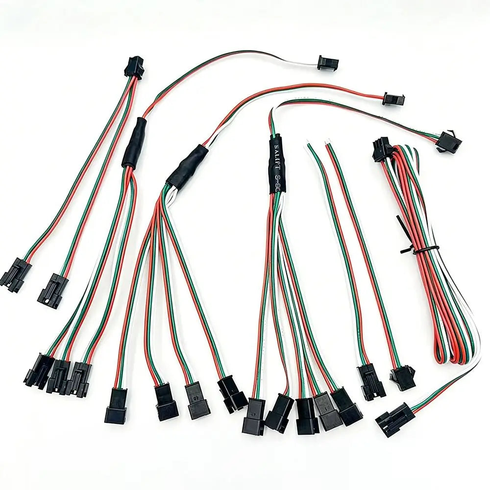 5PCS SM-3Pin Male Female Connector Extension Wire 20AWG Connector Extension Wire Nixie