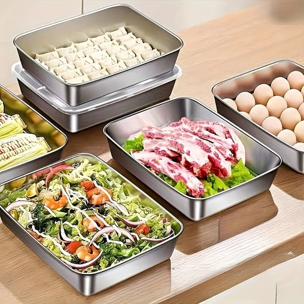 10-Piece Stainless Steel Food Storage Container Set | Meal Prep Food Storage Containers Nixie