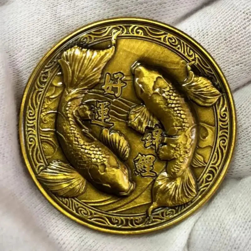 2026 Chinese Koi Fu Lucky Coin – Vintage Collectible Gift Collectible Coin Nixie