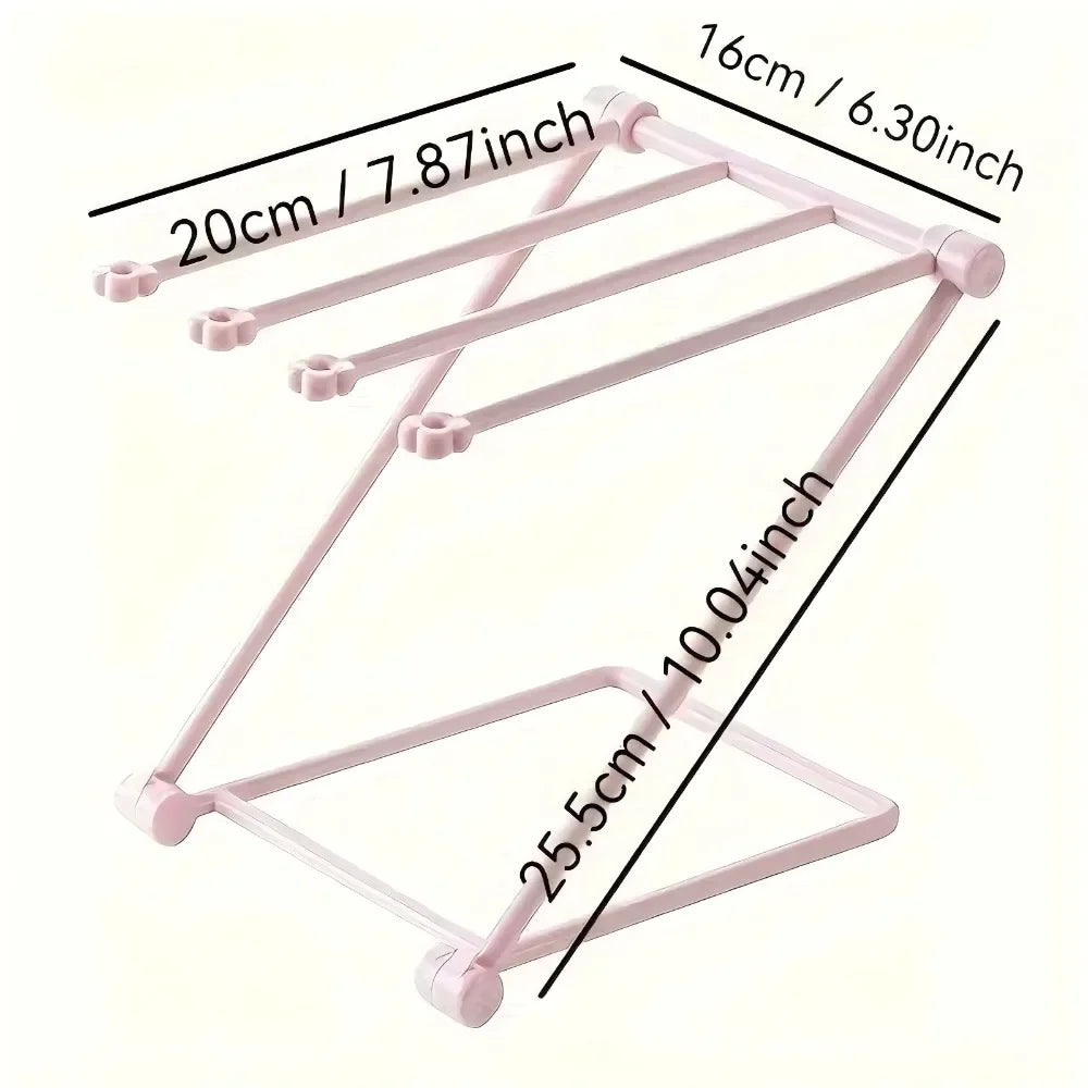 Freestanding Folding Towel Rack & Dishcloth Drying Stand Folding Towel Rack Nixie