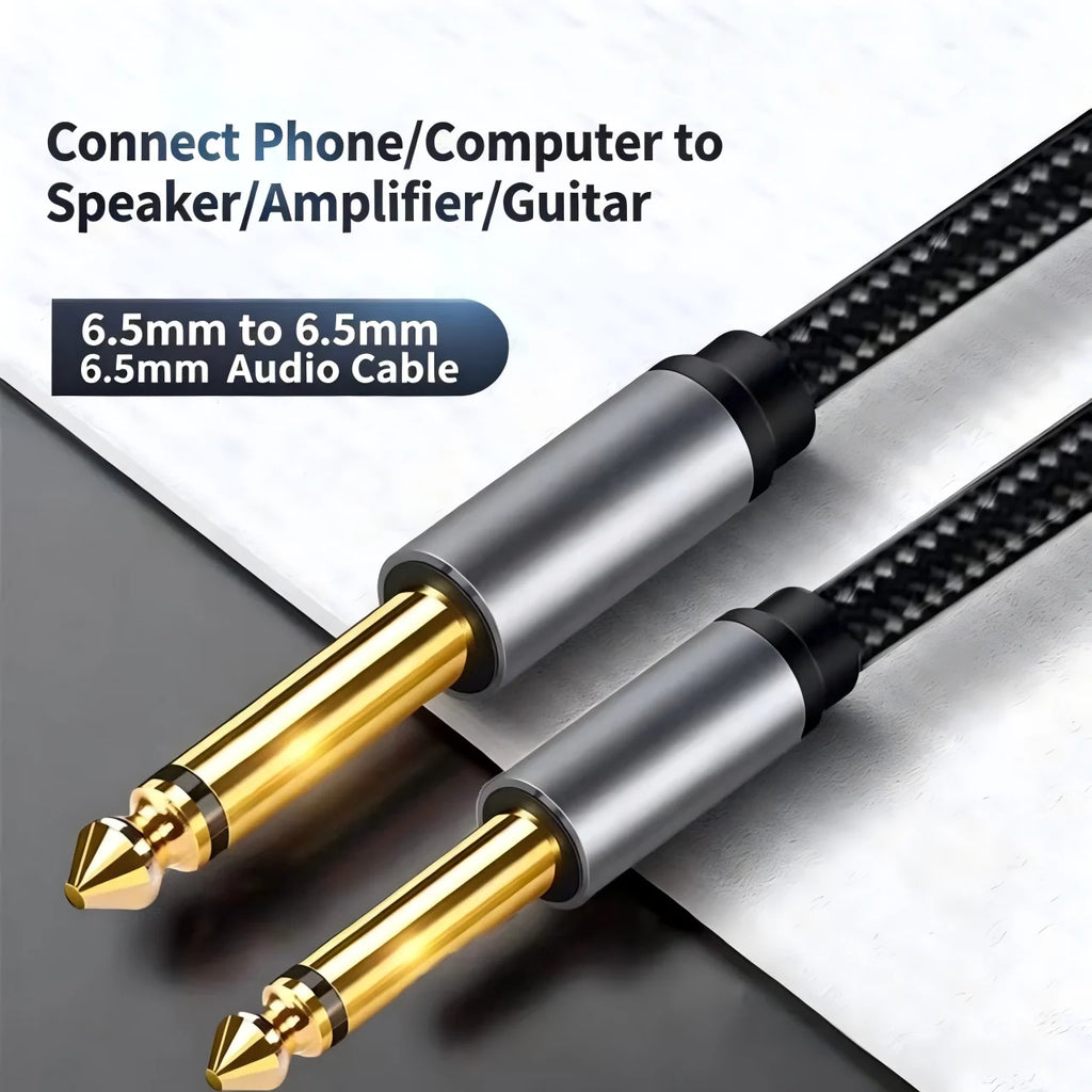 6.35mm Guitar Cable – Stereo Instrument Audio Cable for Bass Instrument Audio Cable Nixie black 5m