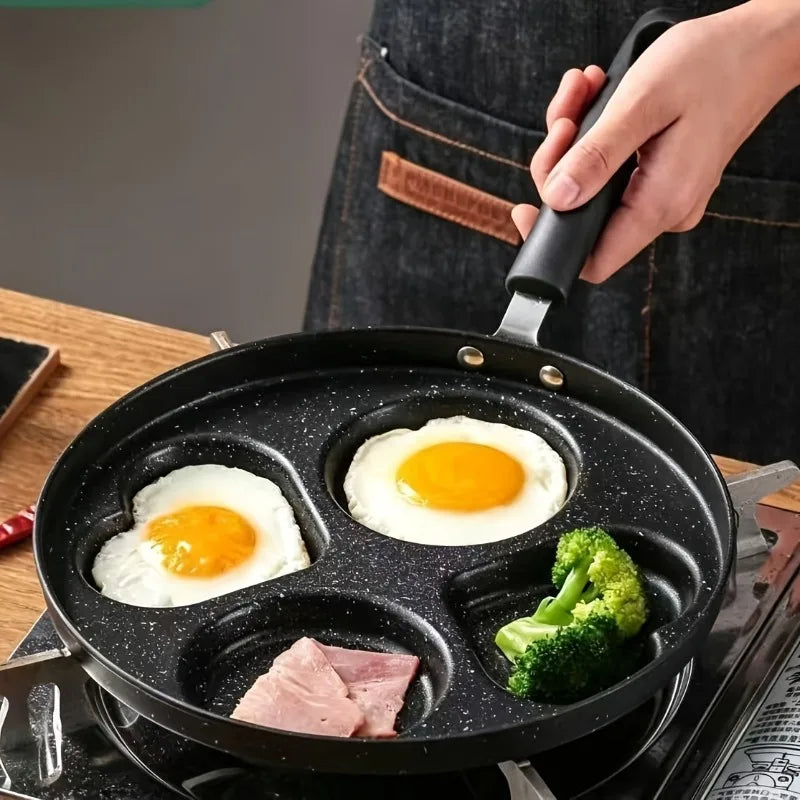 Non-Stick Divided Skillet – Heart & Round Pancake Pan Divided Skillet Nixie
