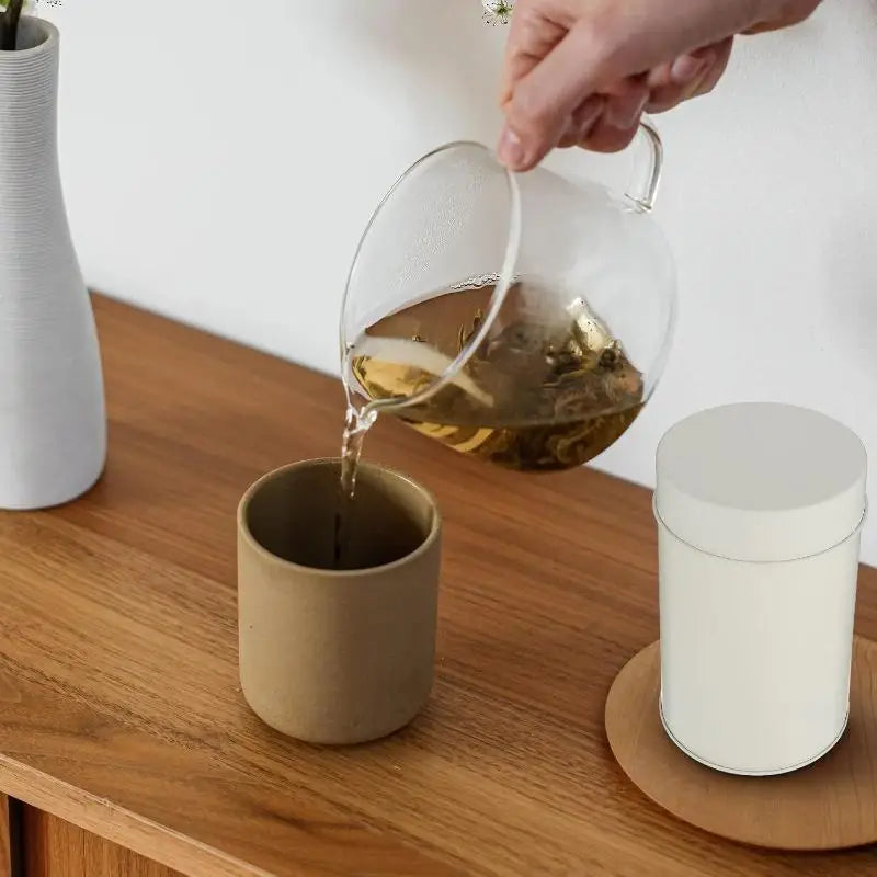 Airtight Tinplate Tea & Coffee Canister – 500ml Food Storage Jar Food Storage Canister Nixie