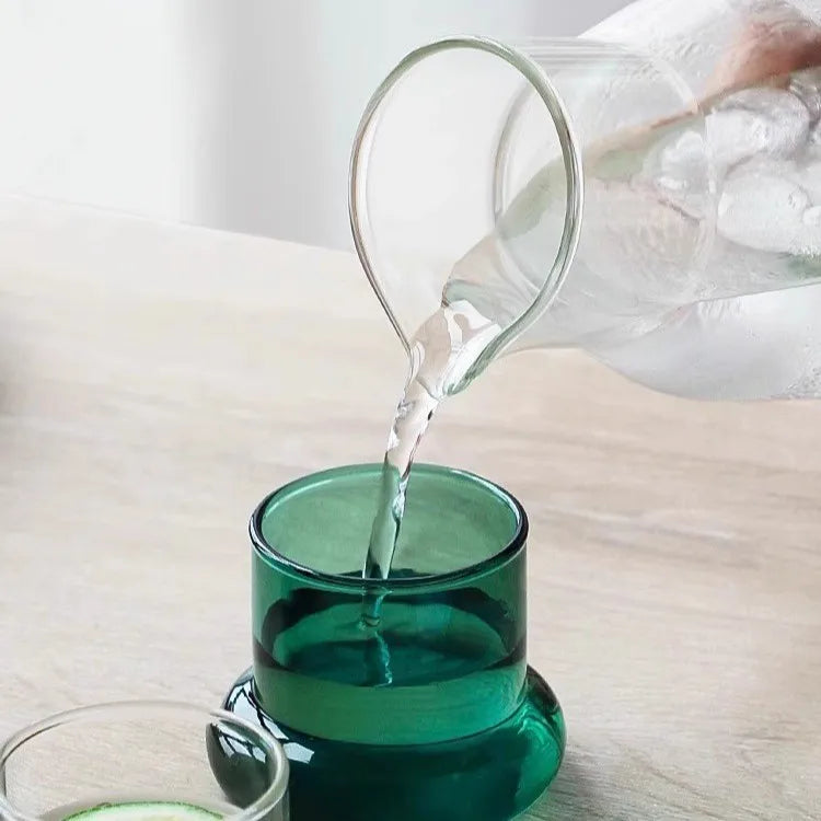 Borosilicate Glass Tea Pot with Colorful Lid | Large Capacity Glass Tea Pot Nixie