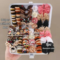 Girls Elastic Floral Bow Hair Bands & Bunny Ear Hair Ties Set Hair Accessories Set Nixie 162pcs-No box