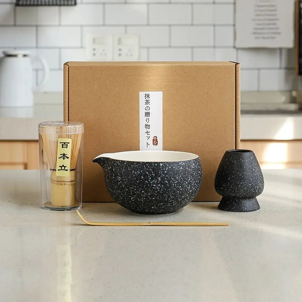 Japanese Matcha Tea Set – Bamboo Whisk, Bowl & Spoon Kit Matcha Tea Set Nixie
