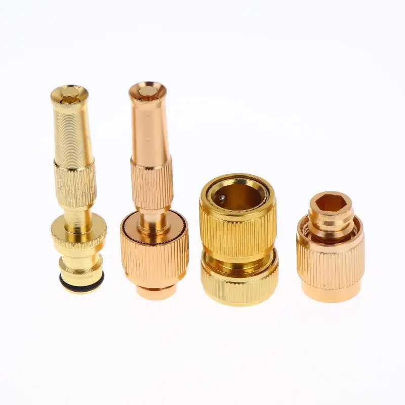 Brass High Pressure Spray Nozzle Set with Quick Connector Garden Spray Nozzle Nixie