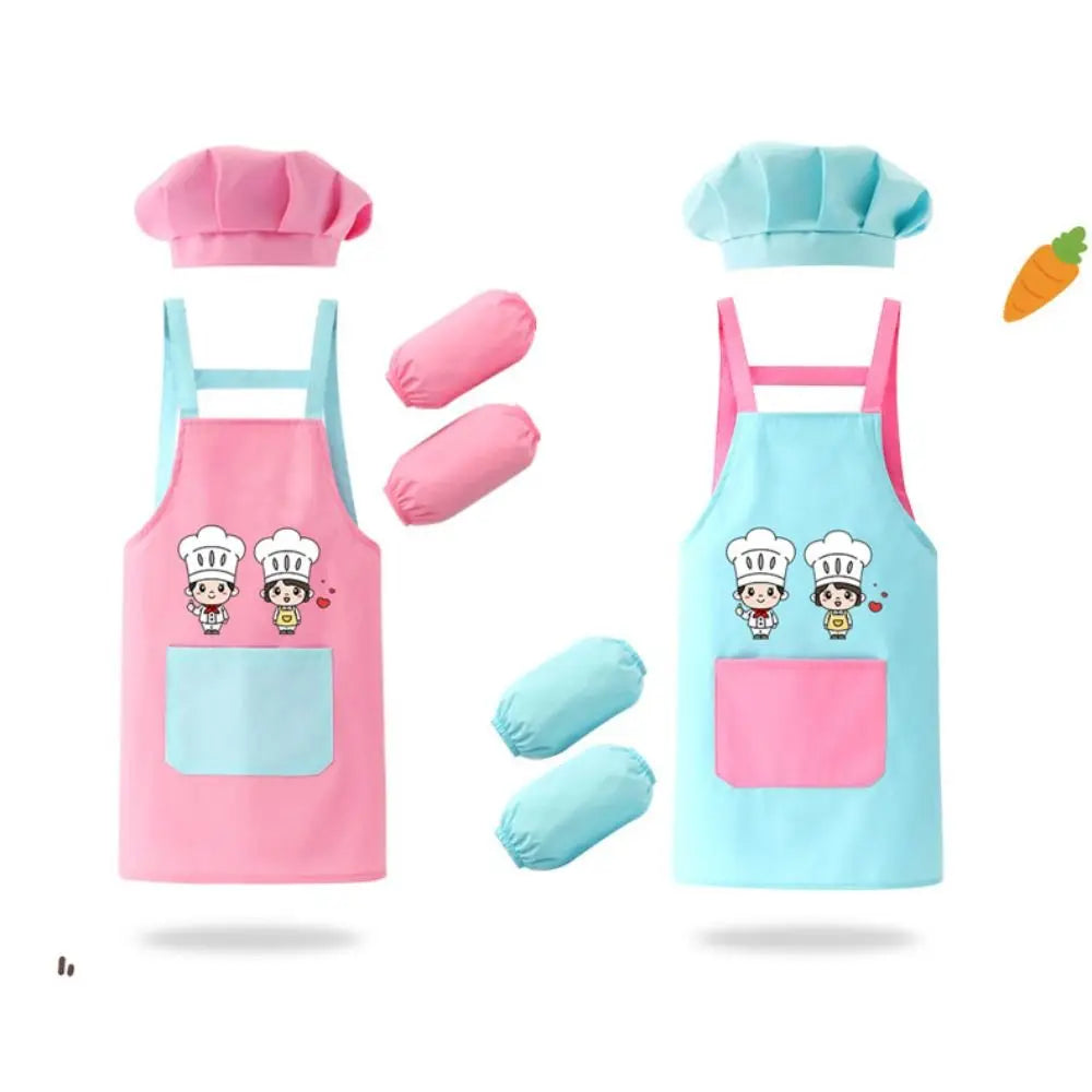 Cartoon Kids Apron Set – Waterproof Painting Apron, Hat & Sleeves Kids Apron Set Nixie