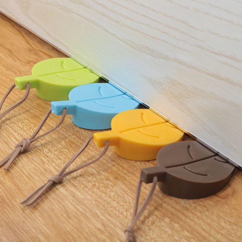 Silicone Leaf Door Stopper – Baby-Safe Anti-Pinch Wedge