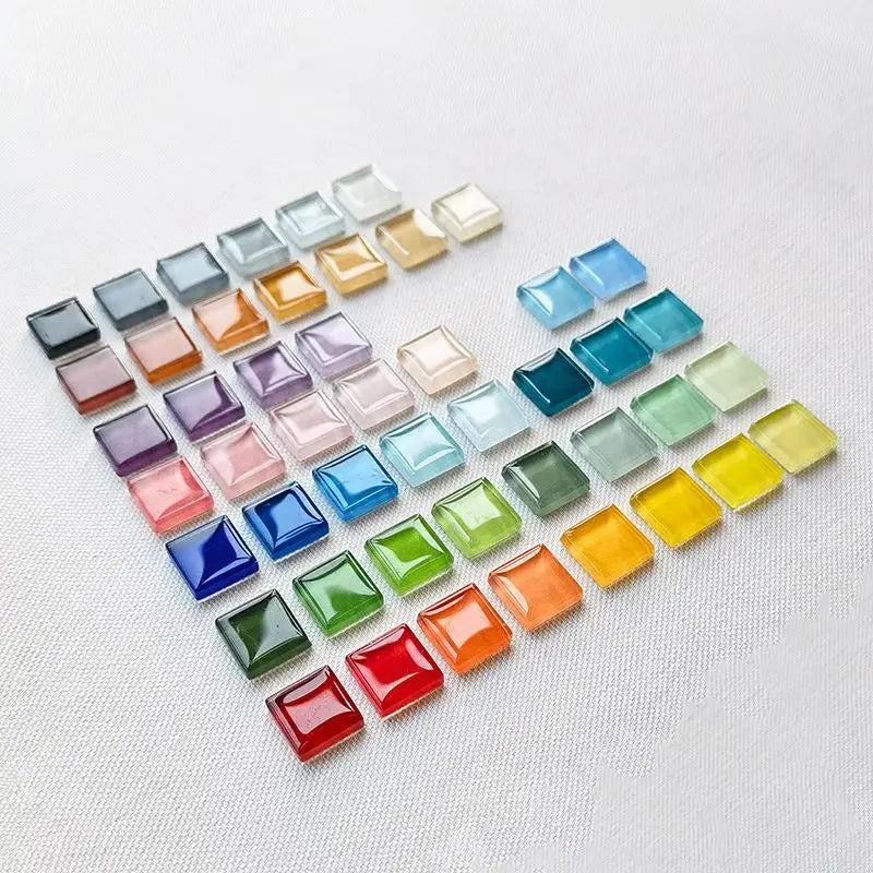Crystal Mosaic Tiles 1.5cm – 50 Colors 200g DIY Craft Pack Mosaic Craft Tiles Nixie