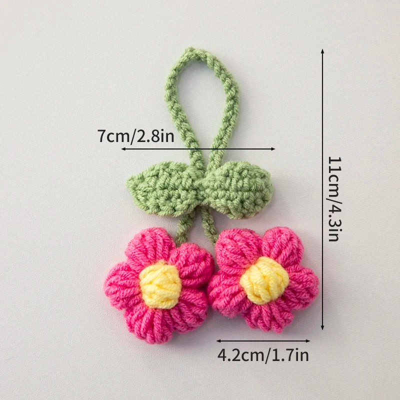 Handmade Crochet Lily of the Valley Flower Keychain Flower Keychain Nixie S16