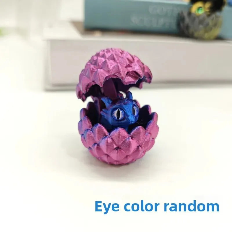 3D Printed Mini Dragon Egg Set – Articulated Flexible Toy Collectible Dragon Toy Nixie