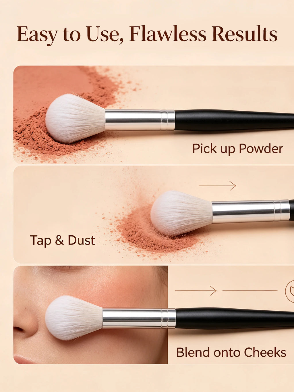 Fluffy Soft Blush Brush – Smooth Powder Makeup Tool