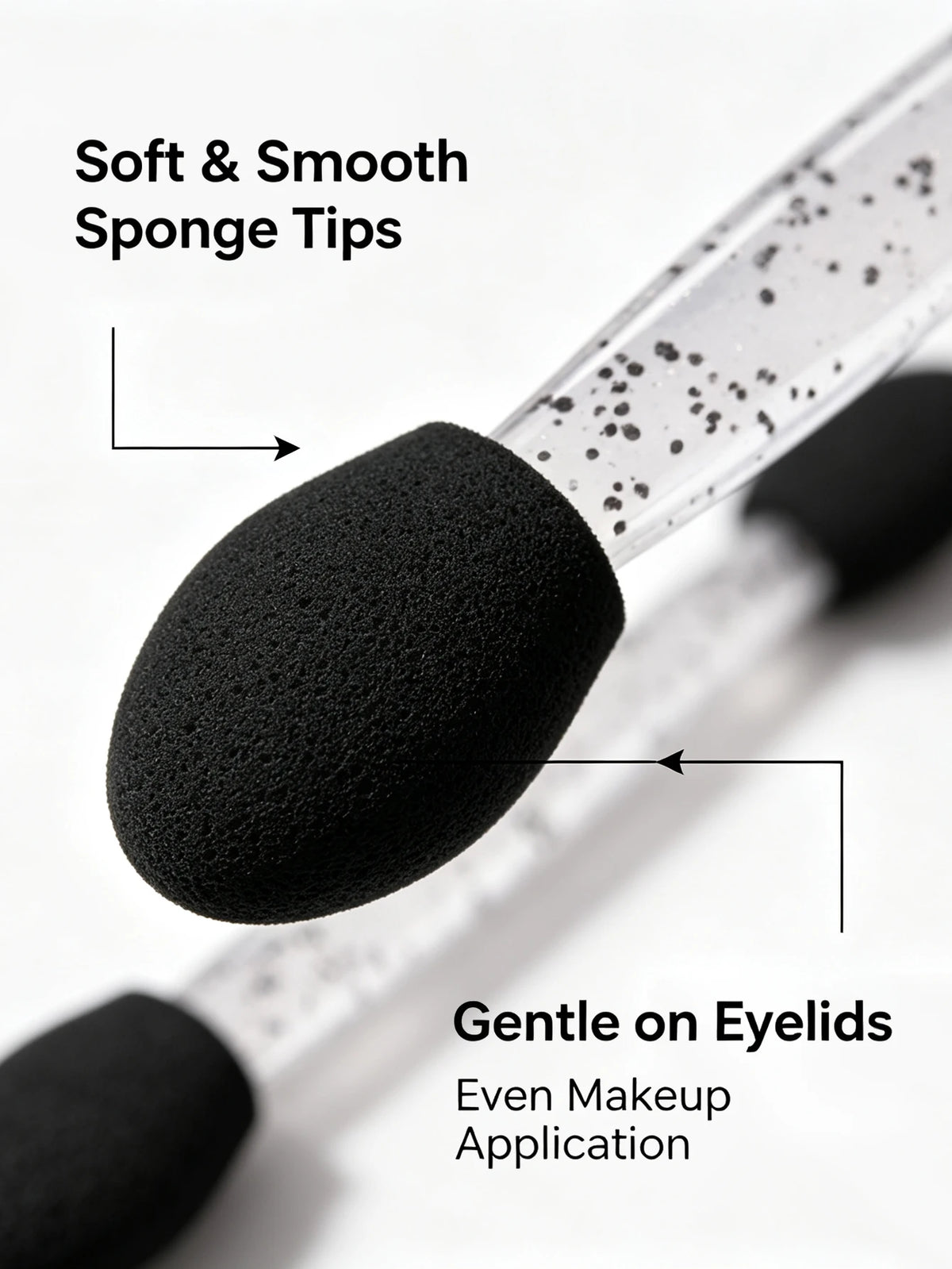 25Pcs Dual-Ended Eyeshadow Applicators | Glitter Handle Sponge Eyeshadow Applicator Nixie