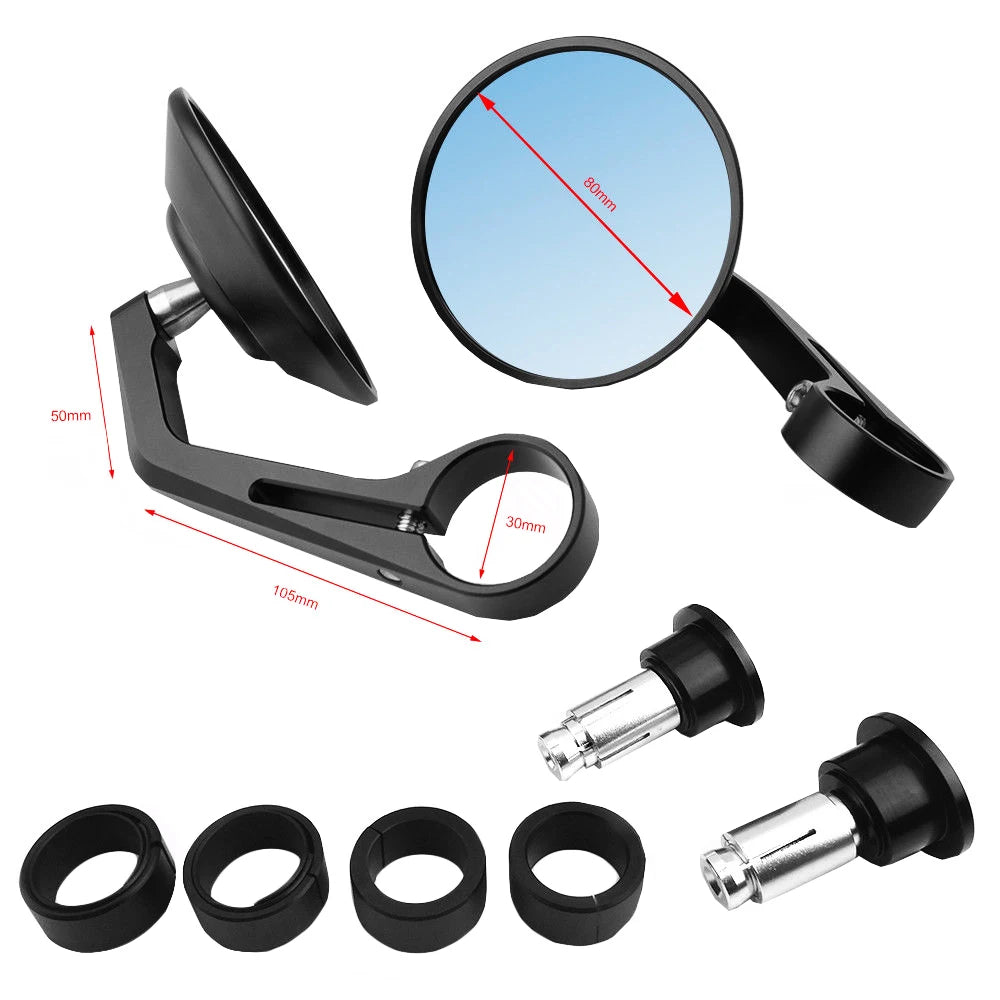 Universal CNC Bar End Mirrors – 7/8" 22mm Motorcycle Handlebar Motorcycle Bar End Mirrors Nixie