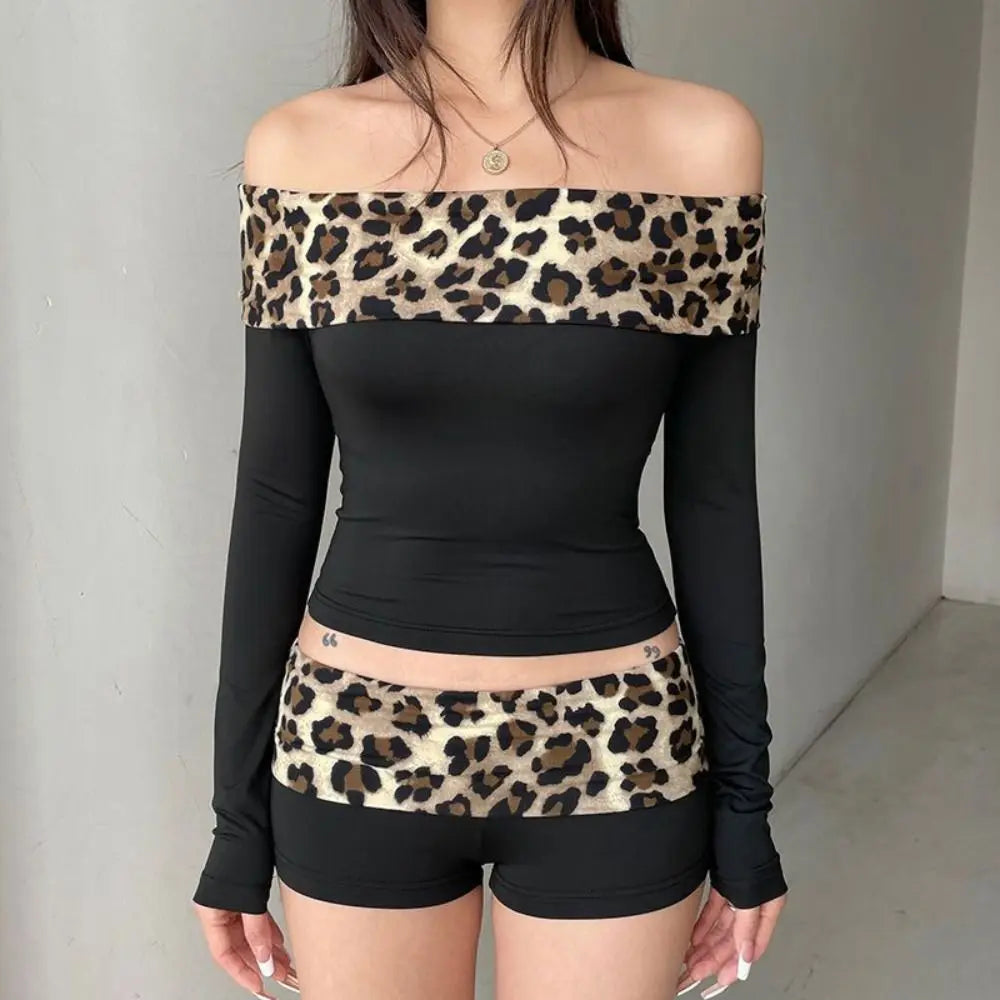 Leopard Print Booty Shorts Women | Y2K Low Waist Slim Fit Women's Skinny Shorts Nixie