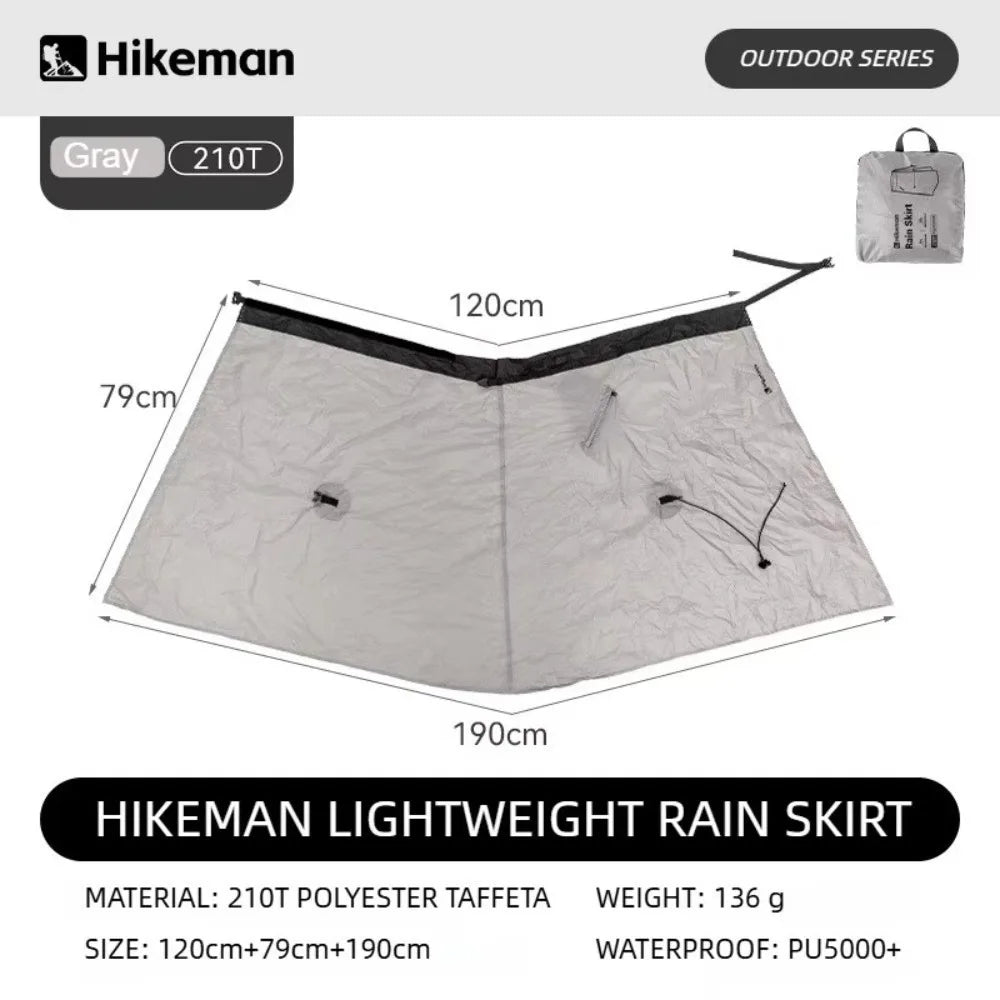 3-in-1 Ultralight Hiking Rain Skirt – Waterproof Poncho Hiking Rain Skirt Nixie Grey