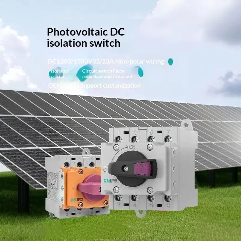4P DIN-Rail DC Isolator Rotary Switch 32A 1200V – Solar PV DC Isolator Switch Nixie