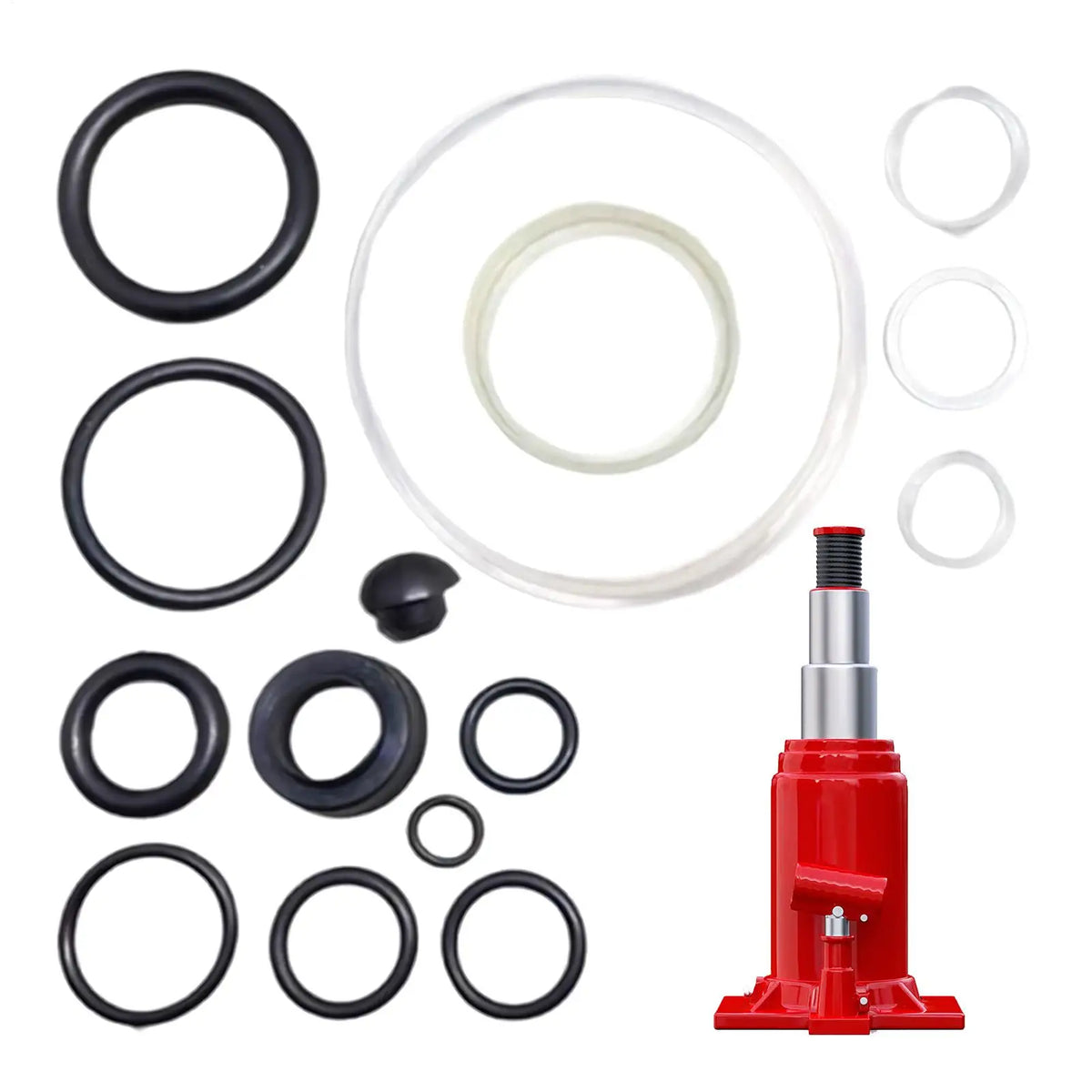 15pcs Floor Jack O-Ring Seal Kit – Hydraulic Repair Set Jack Seal Repair Kit Nixie
