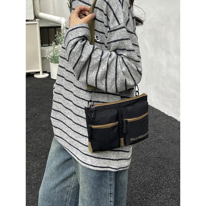 Nixie Lightweight Nylon Crossbody Bag | Small Square Shoulder Bag