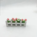 1:12 Dollhouse Miniature Potted Rose Flower Ornament Dollhouse Miniature Decor Nixie A1