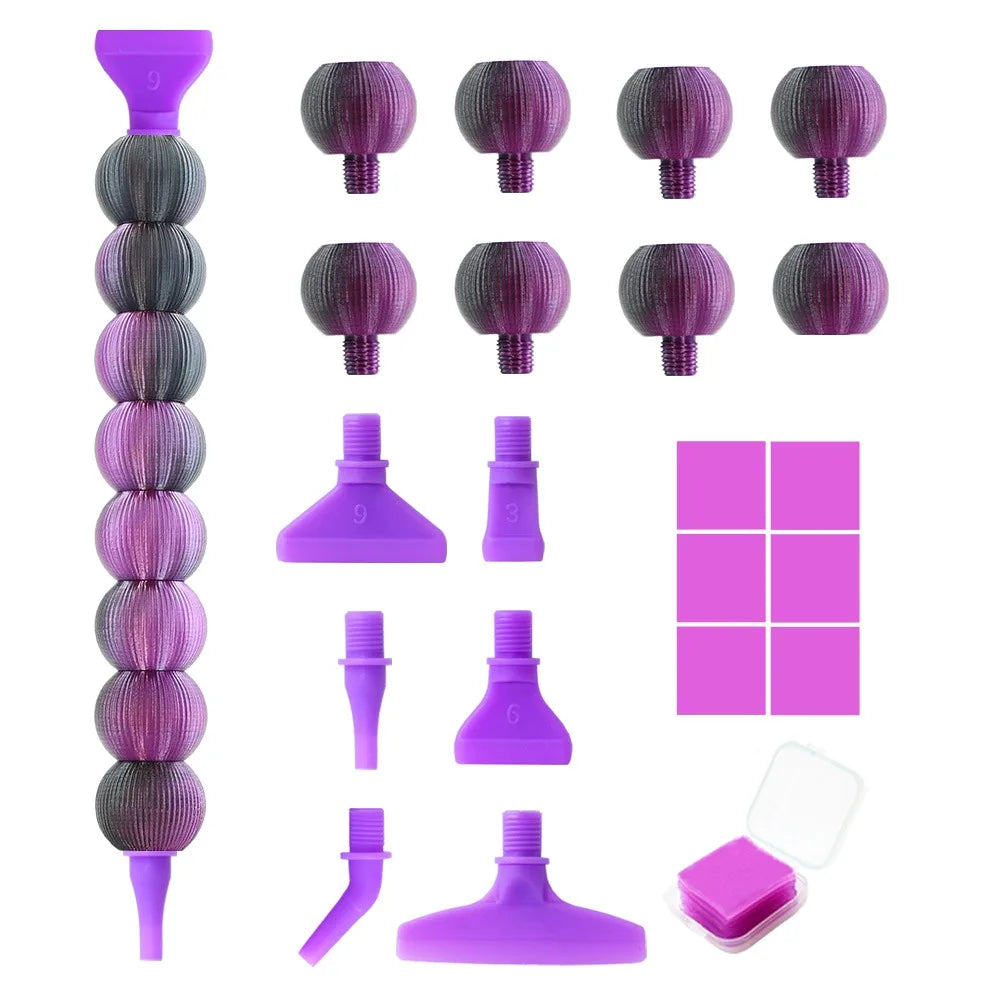 5D Diamond Painting Pen Kit – 12 Replacement Pen Tips & Clay