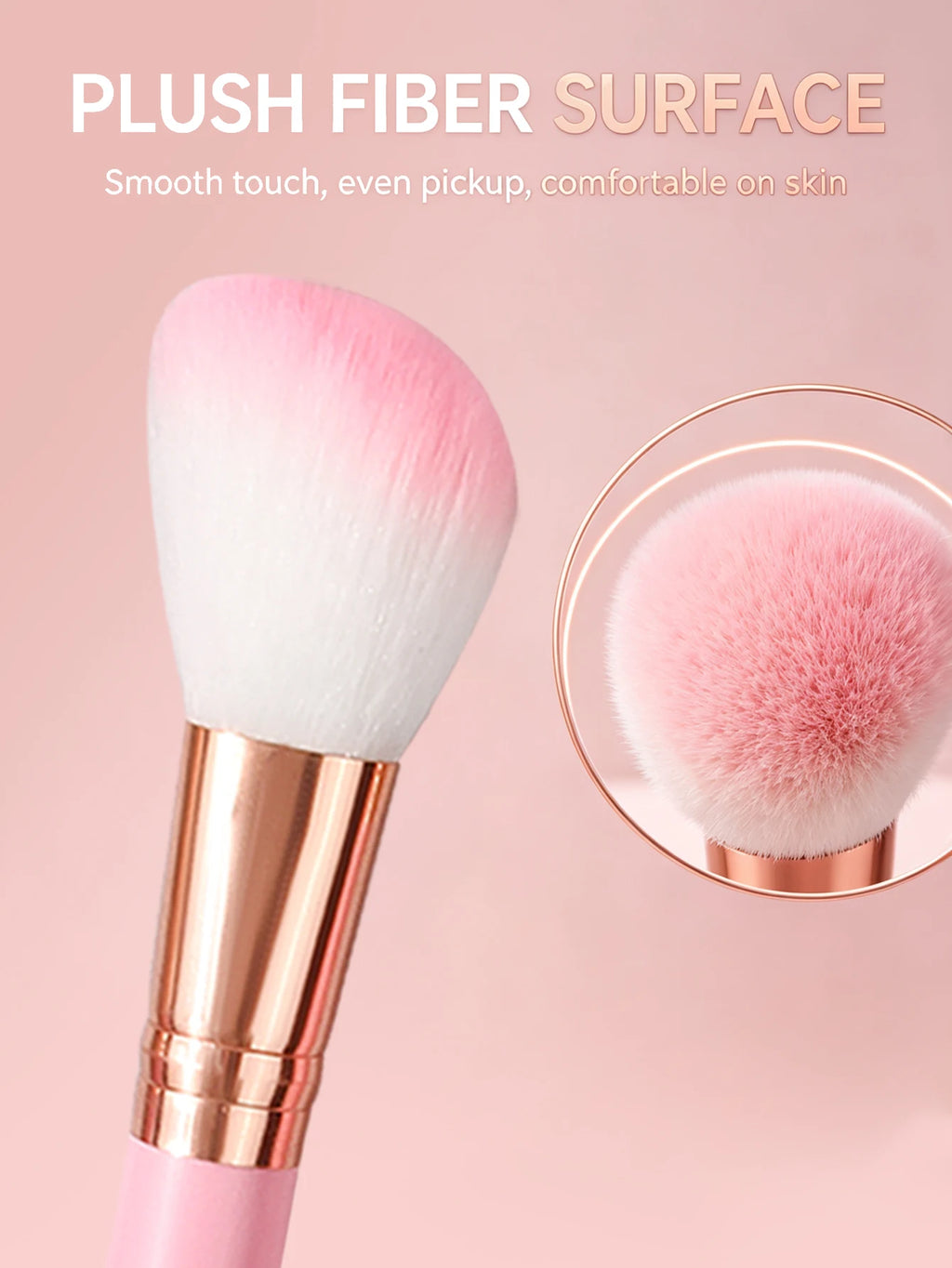 3-Piece Pink Travel Makeup Brush Set – Blush & Eye Brushes Makeup Brush Set Nixie
