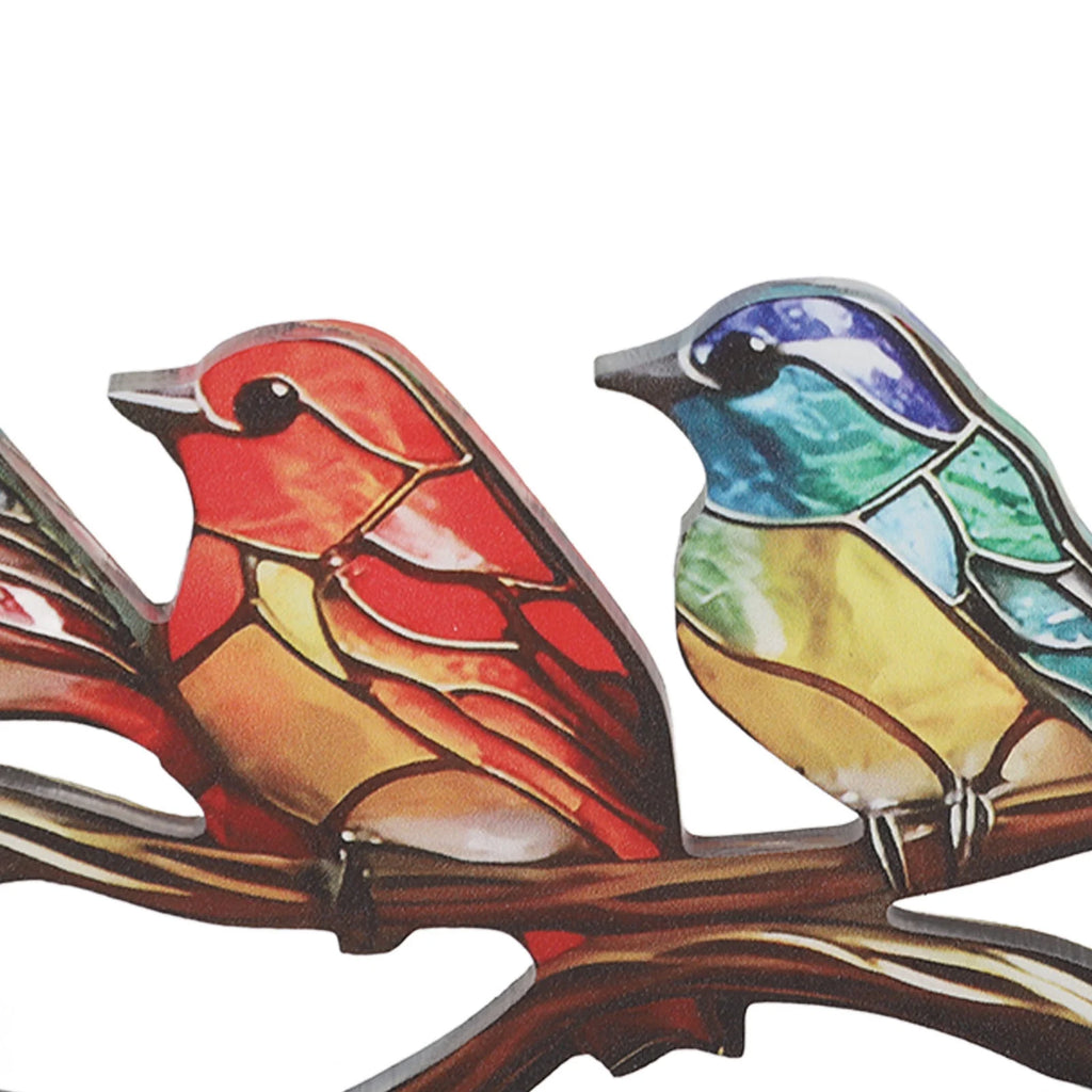 Colorful Acrylic Bird Figurines with Base | Decorative Statues Bird Figurine Set Nixie