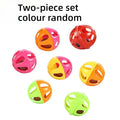 2pcs Two-Tone Jingle Bell Plastic Ball Cat Toy – Indoor & Out Cat Jingle Ball Toy Nixie 2pcs random