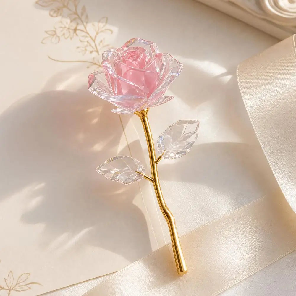 5-Pack Crystal Artificial Rose Flowers – Colorful Faux Roses Artificial Decorative Flowers Nixie