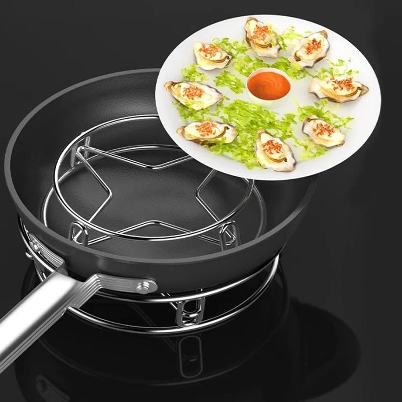 Round Stainless Steel Pot Holder Trivet & Steamer Rack Kitchen Trivet Rack Nixie