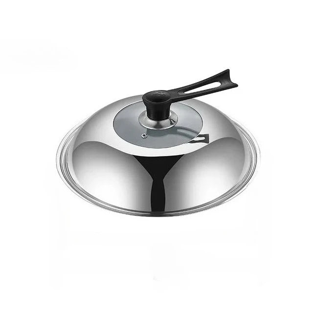 Stainless Steel Wok Lid 30–36cm | Visible Glass Pot Cover Wok Pan Lid Nixie 30cm