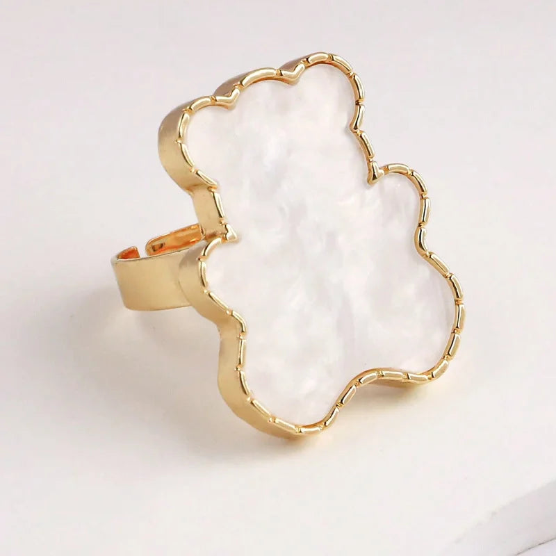 Resin Amber Butterfly Nail Art Palette Ring – Color Mixing Tool Nail Art Palette Nixie