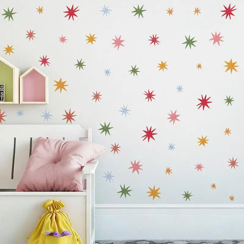 Rainbow Diamond Star Wall Decals – Kids Nursery Room Stickers Wall Decals Nixie