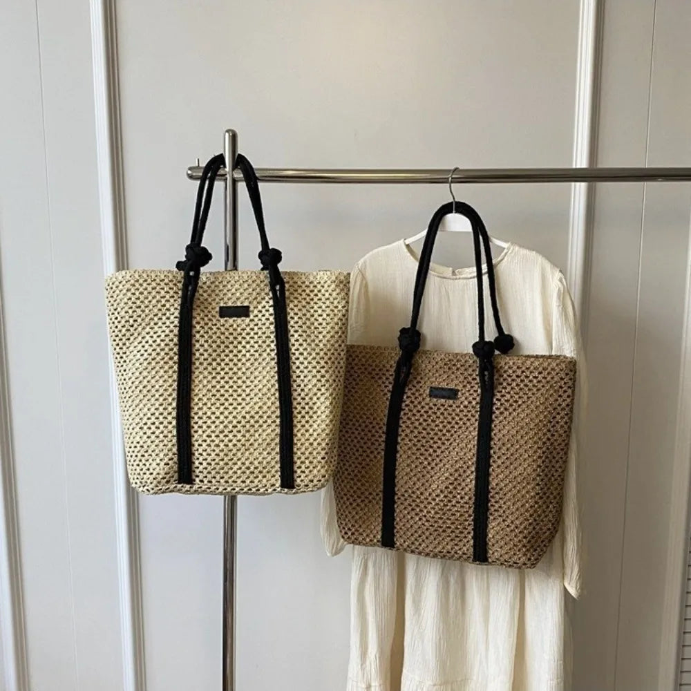 Handwoven Straw Tote Bag – Large Woven Shoulder Bag for Women Woven Tote Bag Nixie