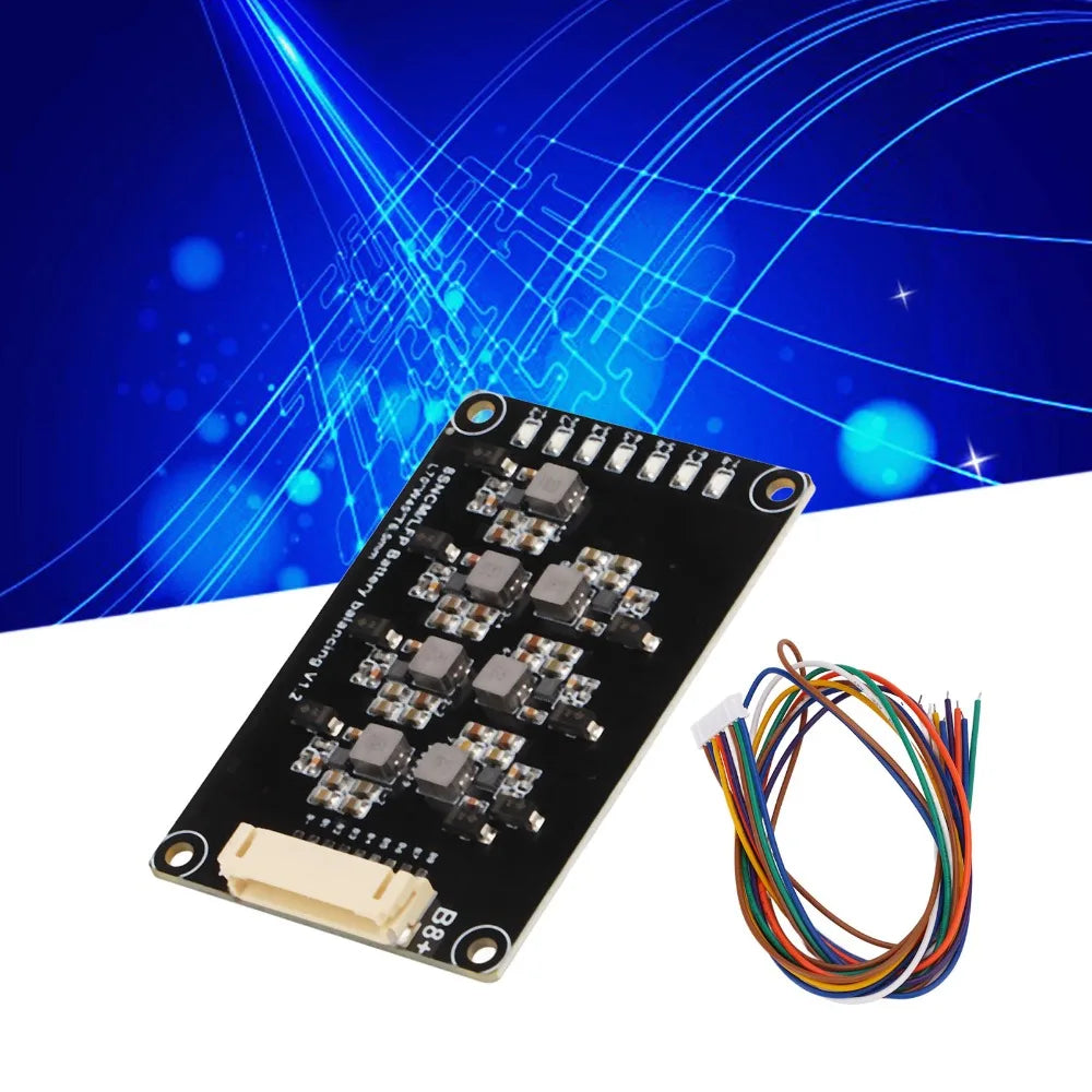 8S 1.2A Active Inductive Battery Equalizer Balancer PCB Lithium