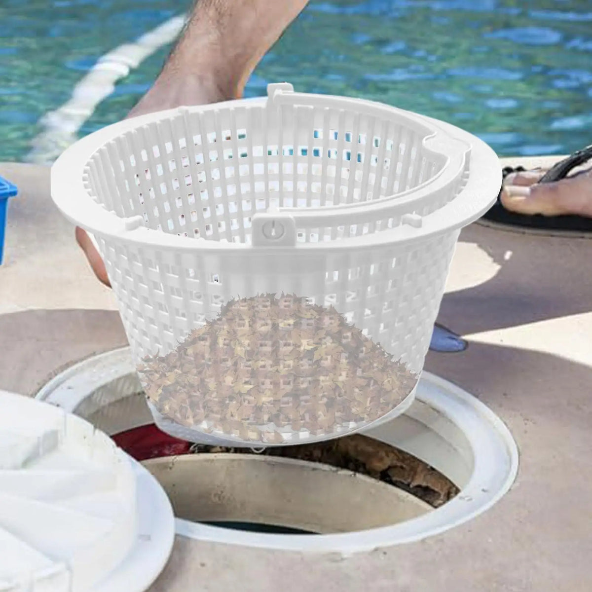 Pool Skimmer Basket with Handle – Above Ground Pool Cleaner
