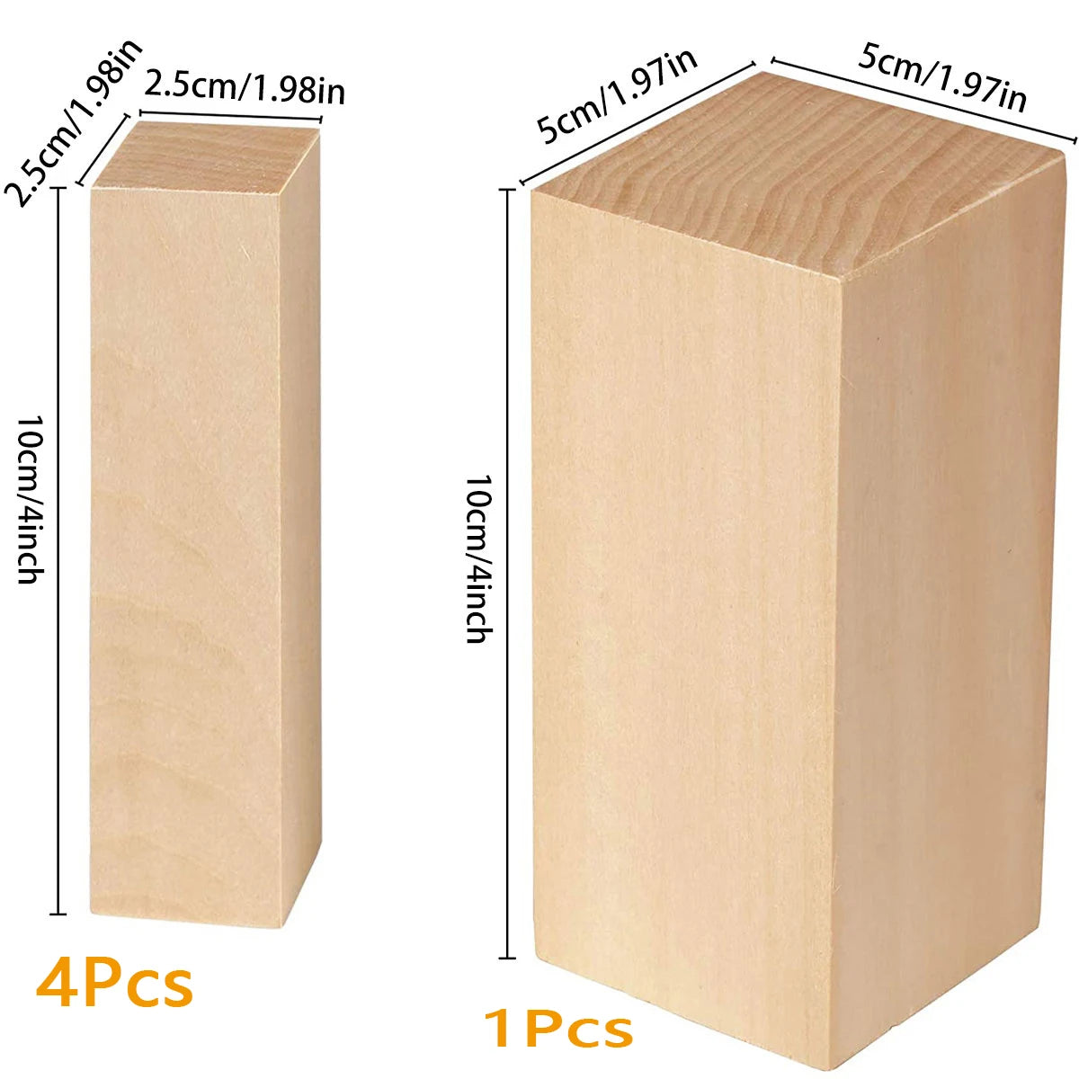 Basswood Carving Blocks – 10 Pcs Whittling Wood Kit for DIY Wood Carving Blocks Nixie 5Pcs