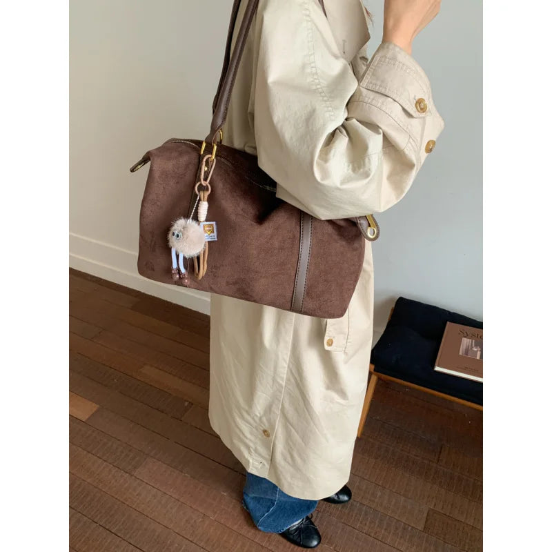 Nixie Retro Suede Women's Crossbody Shoulder Tote Bag Crossbody Shoulder Bag Nixie