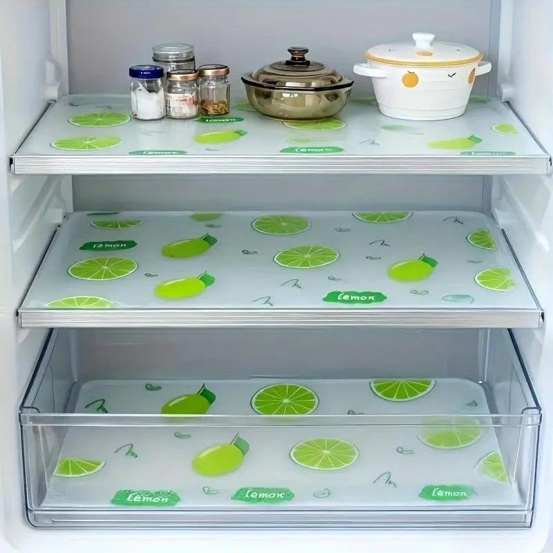 Lemon Pattern Non-Slip Drawer Liner – Waterproof Cuttable EVA Mat Drawer Shelf Liner Nixie