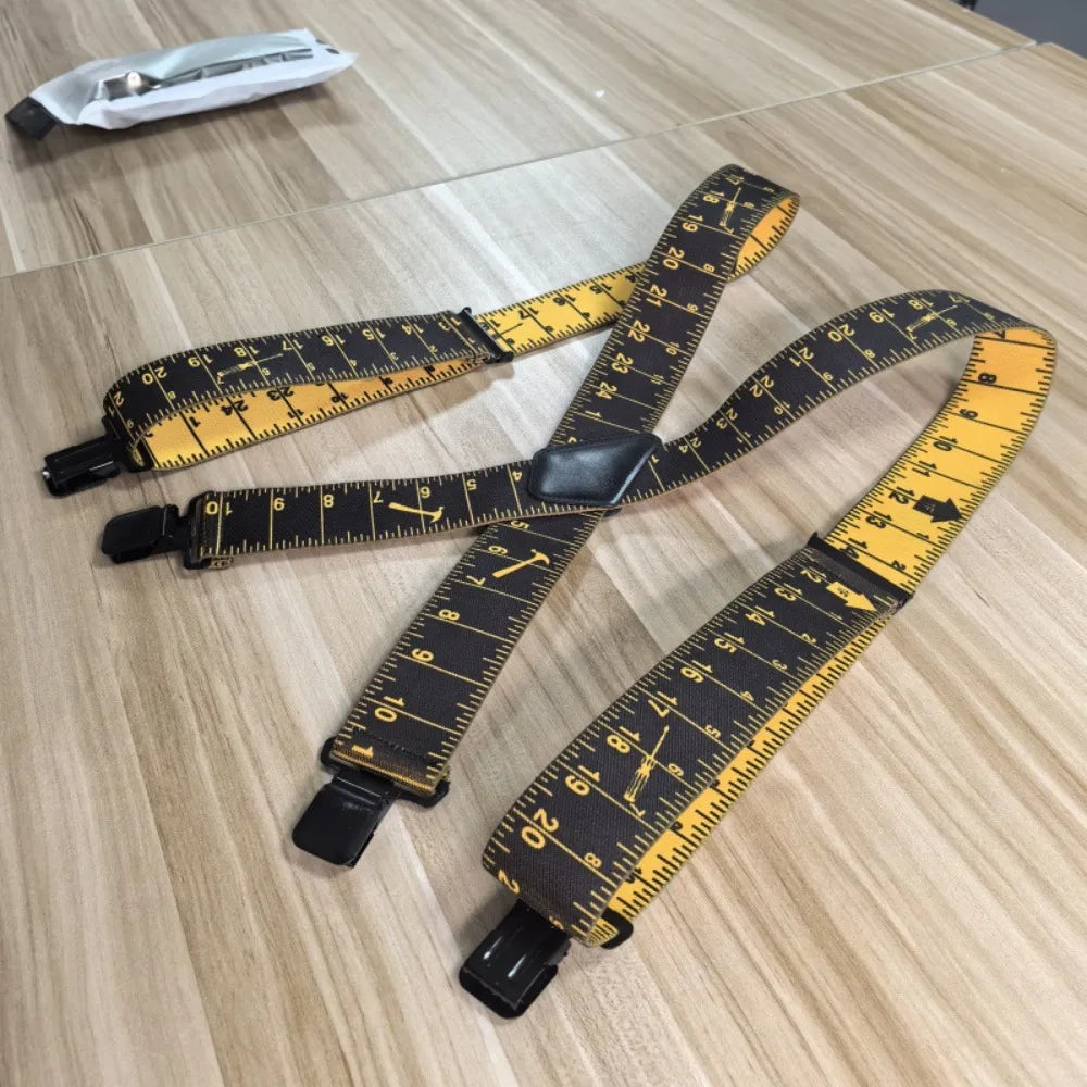 Men's Wide X-Back Elastic Suspenders – 5cm, 4 Clips, Adjustable Men's Suspenders Nixie